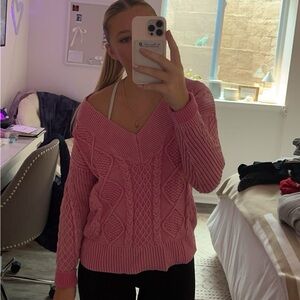 Pink aerie sweater